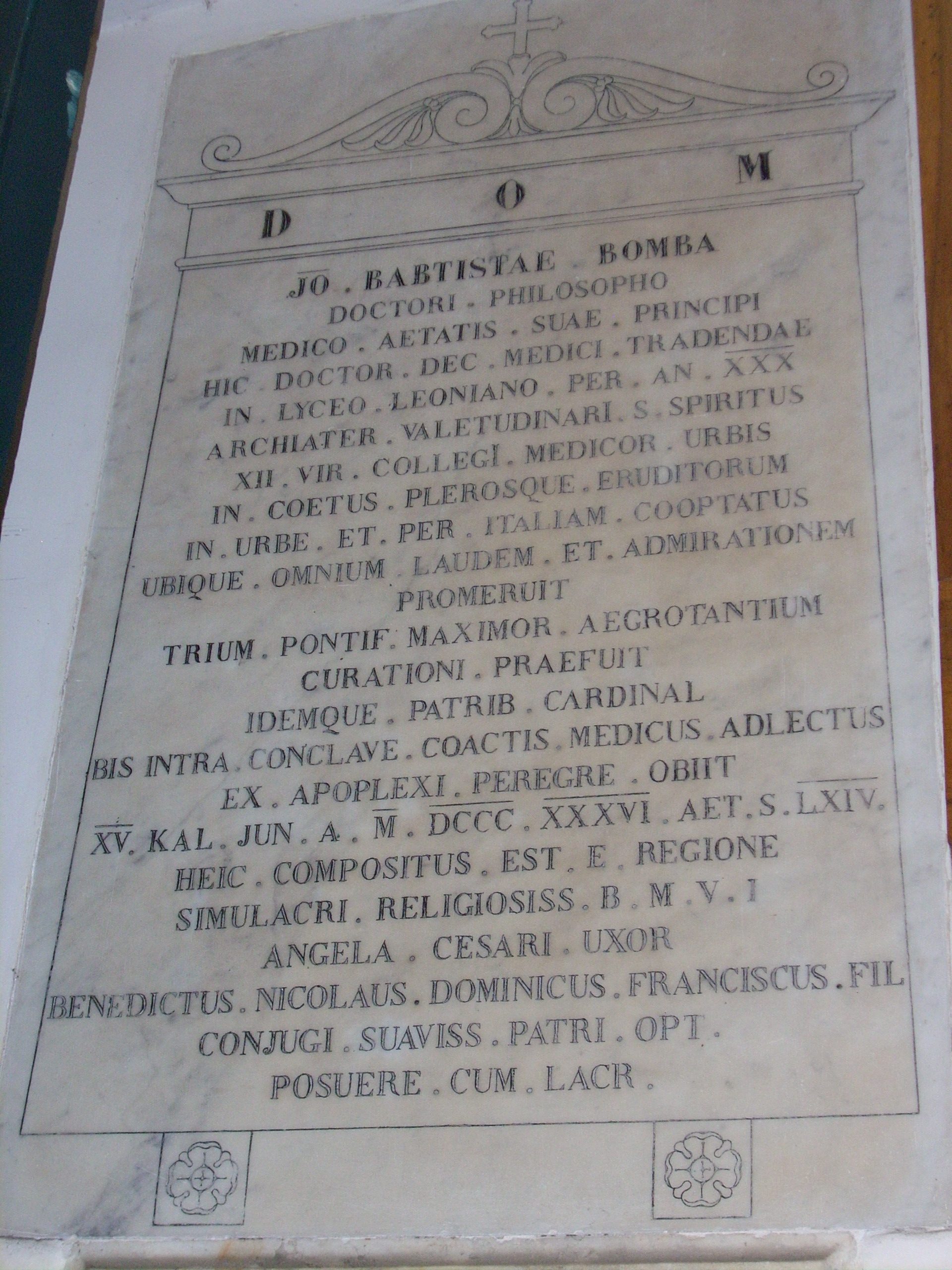 Giovan Battista Bomba's tomb, Chiesa di Sant'Agostino, Rome.JPG